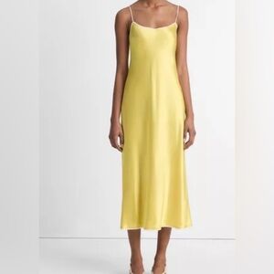 Vince gold slip Midi Dress
